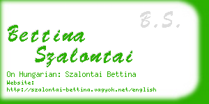 bettina szalontai business card